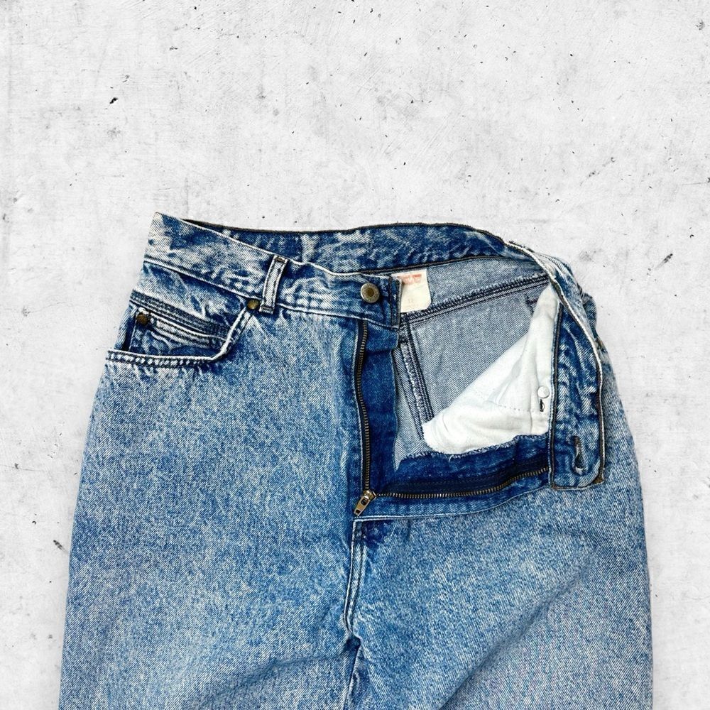 Vtg 80s Levi's 900 Series Acid Wash Jeans, High Rise Mom, Zip Ankle Grey Tag 26 - Picture 3 of 12